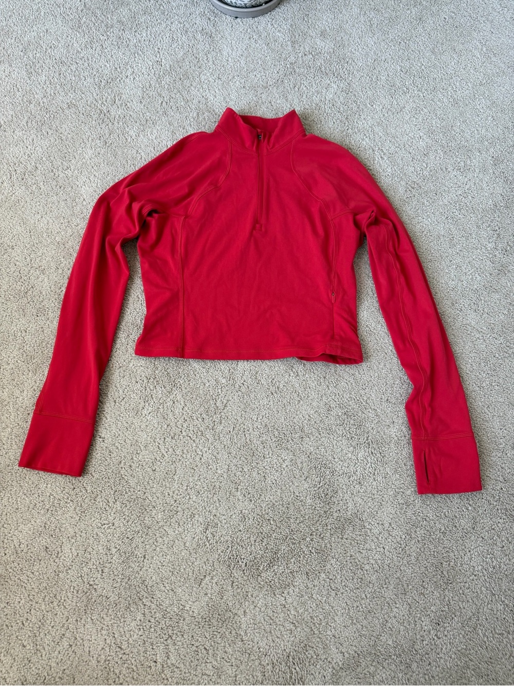 CRZ YOGA Red Quarter-Zip Pullover Sweatshirt